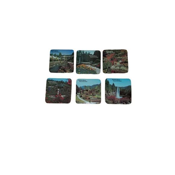 X6 Butchart Gardens Coasters - Picture 1 of 6